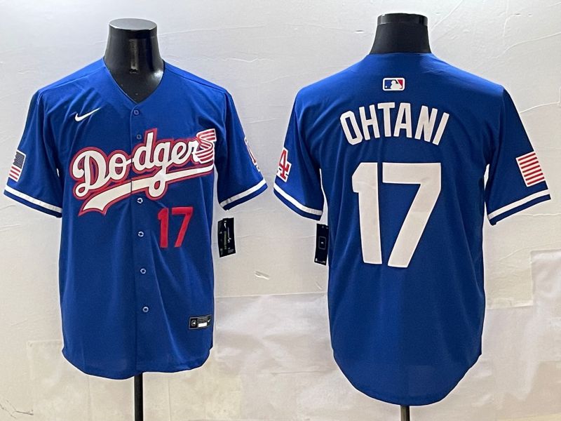 Men Los Angeles Dodgers #17 Ohtani Blue Second generation Joint Name Nike 2025 MLB Jersey style 12->boston red sox->MLB Jersey